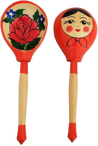 Küche Haushalt Geschirr Löffel russische Holzlöffel handbemalt Matroschka 2 Stück rot Küche Haushalt Geschirr Löffel russische Holzlöffel handbemalt Matroschka 2 Stück rot von russouvenir