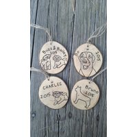 Haustier Ornament- Erlös Für Den Bau Eines Hundepark- Hundeliebhaber Geschenk - Handgraviertes Holzornament von rusticcraftdesign