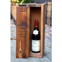 Personalisierte Weinkiste - Einzigartiges Hochzeitsgeschenk Geschenk Zum 5-Jährigen Jubiläum Eine Flasche Individuelle Whiskykiste von rusticcraftdesign