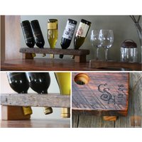 Rustikaler Weinregal - Einzigartige Hochzeitsgeschenke Personalisierter Reclaimed Wood Riddling Rack 5Th Anniversary Holz Geschenk von rusticcraftdesign