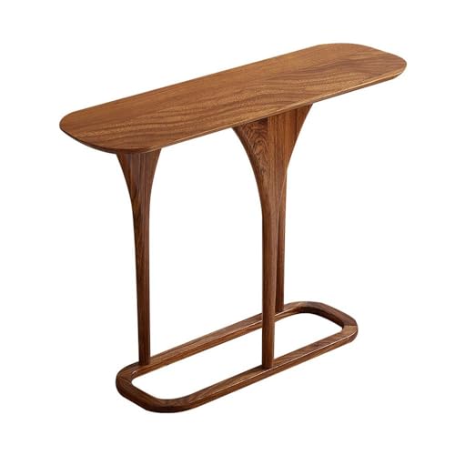 Konsolentisch 47 Zoll schmaler Konsolentisch mit geometrischer Basis, Sofatisch im Bauernhof-Stil, verdickter Sofatisch hinten für Wohnzimmer, Flur, Foyer, Konsole Eingang von ruyi-1986