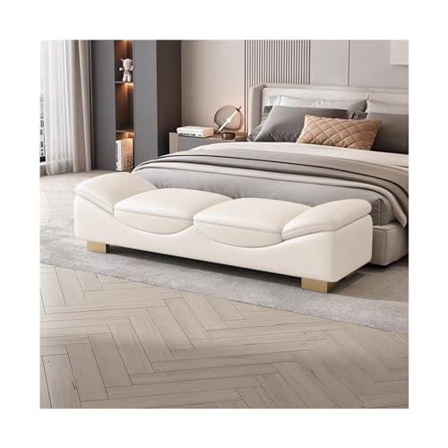 Schlafzimmer Bank Einfache und moderne Schlafzimmer Nachttischhocker Wohnzimmer Weiche Sofa Hocker Dekorative Bank aus verschleißfestem PU-Leder Bank Eingang (Color : F , Size : 1. von ruyi-1986