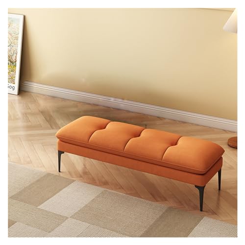 Schlafzimmer Sitzbank gepolsterte Bänke für Schlafzimmer, Fußhocker mit Metallbeinen für Eingang, Esszimmer, Schlafzimmer, Ende-Bank Eingang (Farbe: Orange, Größe: Schlafzimmer Sitzbank gepolsterte Bänke für Schlafzimmer, Fußhocker mit Metallbeinen für Eingang, Esszimmer, Schlafzimmer, Ende-Bank Eingang (Farbe: Orange, Größe: von ruyi-1986
