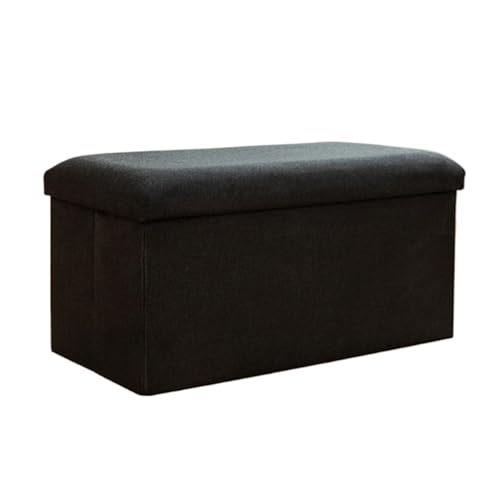 Schuhhocker Rechteckiger Einstiegsschuhwechselhocker Haushalt Aufbewahrungshocker kann sitzen Erwachsener Hocker Aufbewahrungsbox Schuhwechselhocker Eingangshocker Faltbare Ruhebank Halbank(Schwarz von ruyi-1986