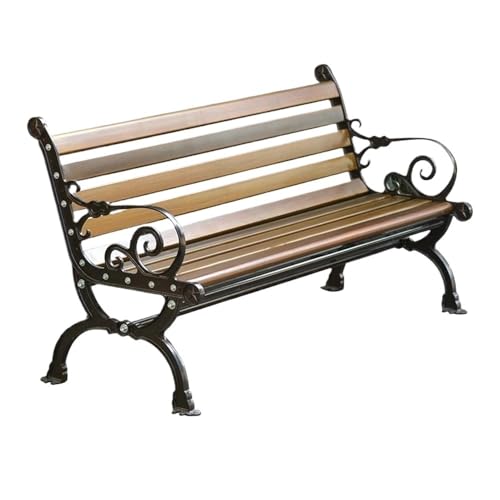 ruyi-1986 Outdoor Bank Garten Outdoor Rückenlehne Bank Freizeitstuhl Aluminiumguss Terrasse Balkon Stuhl Garten Terrasse Bank (groß) von ruyi-1986