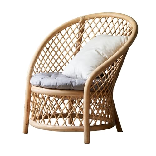 ruyi-1986 Rattan-Stuhl für zu Hause, Stuhl aus Rattan im Stil, handgefertigtes Design aus Korbgeflecht, Natur-Rattan, mit Kissen Stuhl Weide ruyi-1986 Rattan-Stuhl für zu Hause, Stuhl aus Rattan im Stil, handgefertigtes Design aus Korbgeflecht, Natur-Rattan, mit Kissen Stuhl Weide von ruyi-1986