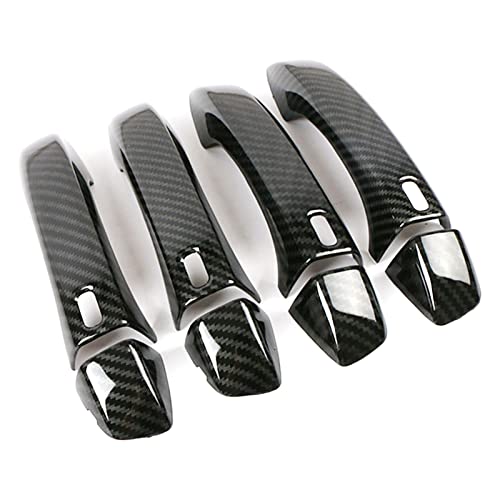 Auto Außentürgriffe Carbon-Faser-Auto-Außentürgriff-Abdeckungs-Formrahmen-Lünette-Auto-Aufkleber Für MG Für HS 2018 2019 2020 rweuiui (Farbe : 4 Smart Handle) von rweuiui