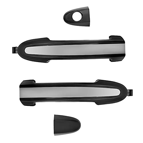 Auto Außentürgriffe Für Hyunda Für Santa Fe 2007 2008 2009 2010 2011 2012 Vorne Hinten Links Rechts Schwarz Außentürgriffe 83651-2B000 rweuiui (Farbe : The Front Pair) von rweuiui