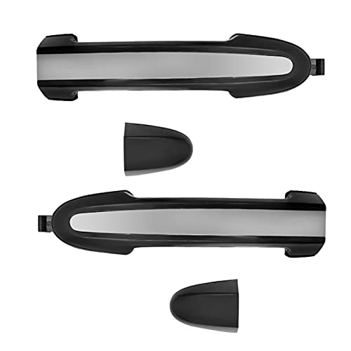 Auto Außentürgriffe Für Hyunda Für Santa Fe 2007 2008 2009 2010 2011 2012 Vorne Hinten Links Rechts Schwarz Außentürgriffe 83651-2B000 rweuiui (Farbe : The Rear Pair) von rweuiui