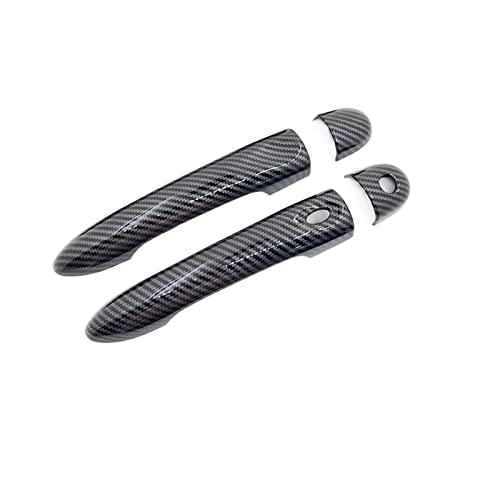 Auto Außentürgriffe Für Renault Für Zoe Z.E 2013-2019 Carbon-Faser-Außentürgriffabdeckung Catch Trim Car Cap Zubehör rweuiui (Farbe : 1 Keyhole 1 Button) von rweuiui