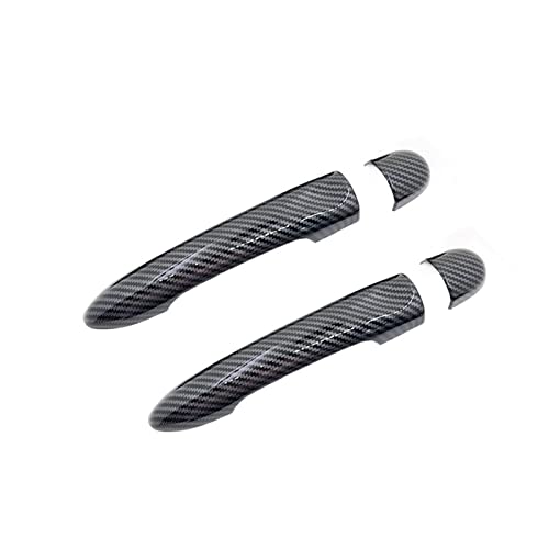 Auto Außentürgriffe Für Renault Für Zoe Z.E 2013-2019 Carbon-Faser-Außentürgriffabdeckung Catch Trim Car Cap Zubehör rweuiui (Farbe : No Keyhole No Button) von rweuiui