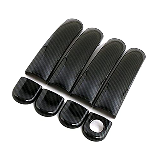 Auto Außentürgriffe Für Sitz Für Ibiza Mk3 Mk4 2000–2019 Kohlefaser-Außenseitentürgriffabdeckung Türschalen-Zierleistenrahmen rweuiui (Farbe : 1 Key Hole Handle) von rweuiui