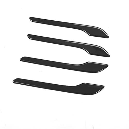 Auto Außentürgriffe Für Tesla Für Modell 3/Y 2017-2022 Auto Türgriff Wrap Dekoration Aufkleber Kohlefaser ABS Styling Zubehör 4 STÜCKE rweuiui (Farbe : Bright Black) von rweuiui
