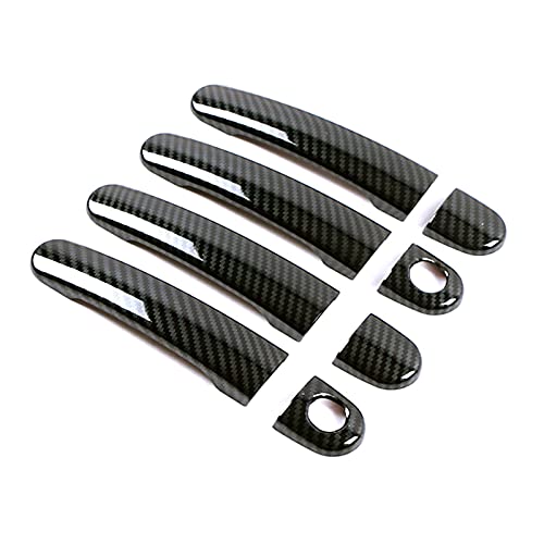 Auto Außentürgriffe Kohlefaser-Außenseite Türgriffabdeckung Türschüssel Zierleiste Rahmenblende Für VW Für Polo MK4 5 2000-2017 rweuiui (Farbe : 2 Key Hole Handle) von rweuiui