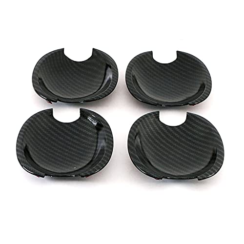 Auto Außentürgriffe Kohlefaser-Außenseite Türgriffabdeckung Türschüssel Zierleiste Rahmenblende Für VW Für Polo MK4 5 2000-2017 rweuiui (Farbe : Door Bowl Cover) von rweuiui