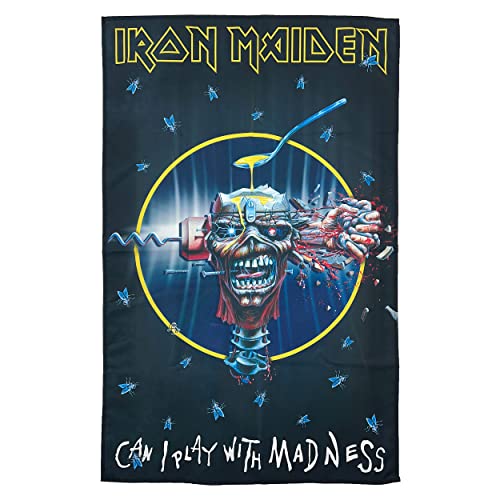 Iron Maiden Poster Can I Play with Madness Band Logo Textile Flag 70cm x 106cm One Size von Iron Maiden