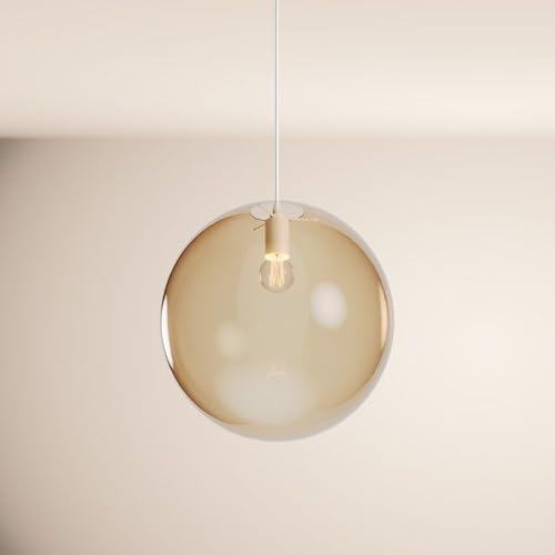 s.luce Orb Glaskugel Galerieleuchte 5m Abhängung Weiß Galerielampe Hängelampe Orb/Farbverlauf, Farbe:Amber, Größe:Ø 40cm von s`luce
