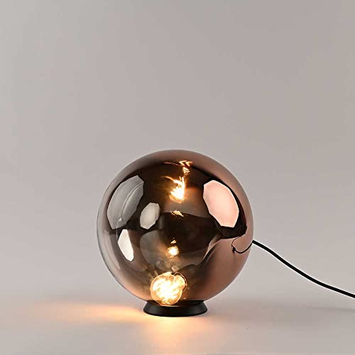 s.luce Orb Glaskugel Tischleuchte Tischlampe Schlafzimmerlampe Flurleuchte, Farbe Kupfer Verlauf, Größe Ø 30cm von s`luce