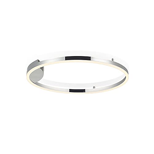 s.LUCE Ring 60 LED Wand & Deckenleuchte Dimmbar Wohnzimmer Ring Wandlampe Deckenlampe, Farbe:Chrom von s`luce
