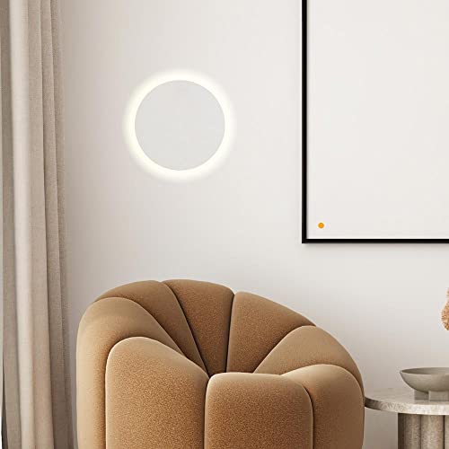 s.luce indirekte LED Wandleuchte Plate dimmbar 230V, Farbe:Weiß, Größe:Ø 30cm von s.luce