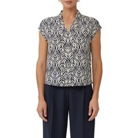 s.Oliver BLACK LABEL Kurzarmbluse, mit All-Over Print von s.Oliver BLACK LABEL