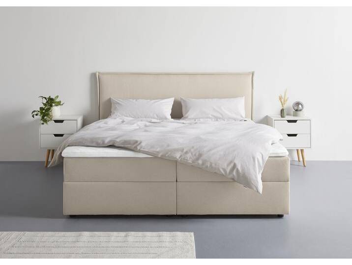 Boxbett S.OLIVER Alissia , beige, B:198cm L:206cm, Komplettbetten, Boxbett mit Bettkasten, inkl. Topper Boxbett S.OLIVER Alissia , beige, B:198cm L:206cm, Komplettbetten, Boxbett mit Bettkasten, inkl. Topper von s.Oliver