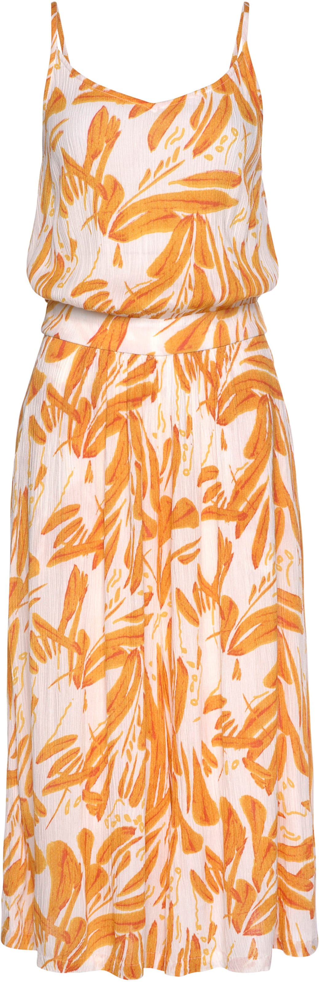 Culotte-Overall in orange-creme-bedruckt von s.Oliver von s.Oliver