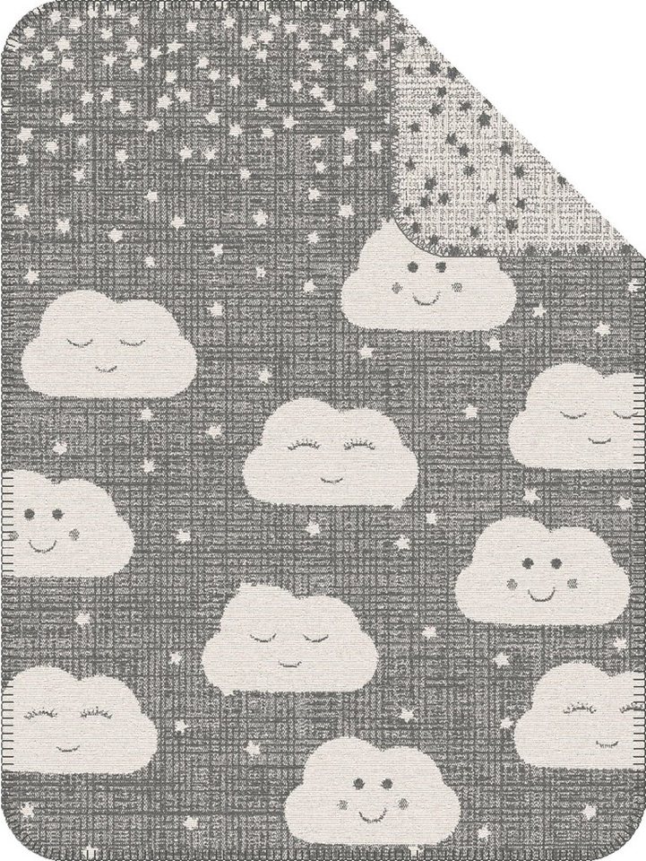 Kinderdecke Clouds, s.Oliver, mit Wolken und Sternen, Kuscheldecke von s.Oliver