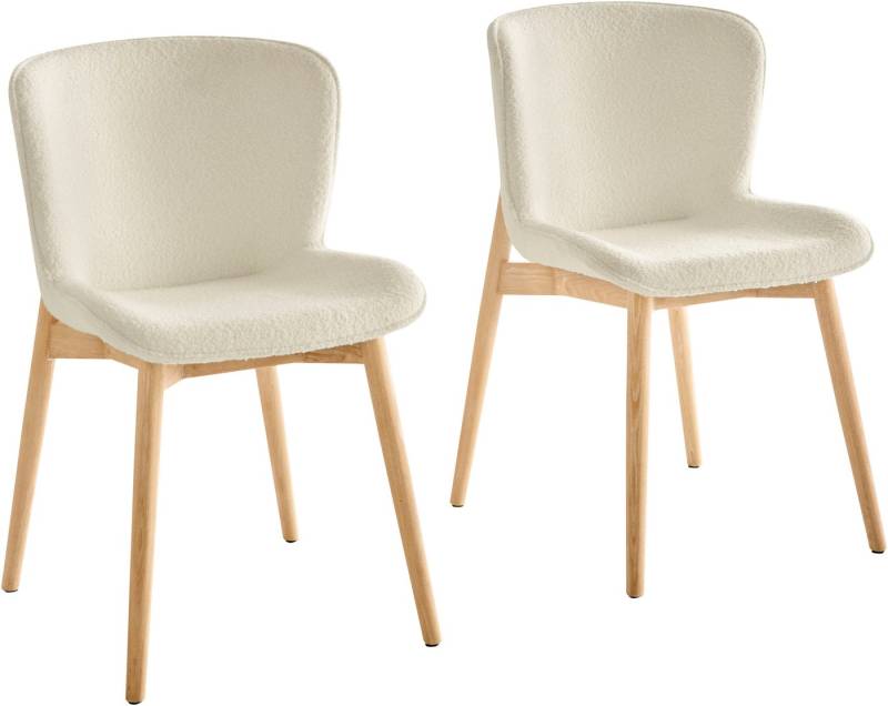 s.Oliver Esszimmerstuhl Kailee (Set, 2 St), weicher Bouclé-Bezug, ergonomisches Design, Eschenholzgestell von s.Oliver