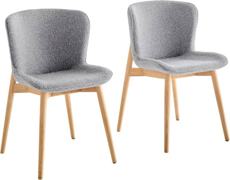 s.Oliver Esszimmerstuhl Kailee (Set, 2 St), weicher Bouclé-Bezug, ergonomisches Design, Eschenholzgestell von s.Oliver