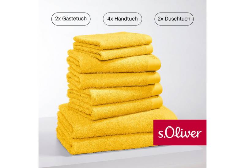 s.Oliver Handtuch Set s. Oliver, besonders weich und saugfähig, Walkfrottier (Set, 8-St), 2 Gästetücher 30x50, 4 Handtücher 50x100, 2 Duschtücher 70x140 von s.Oliver