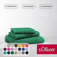 s.Oliver Handtuch Set "s.Oliver, Premium Qualität, 600 gr/m²,", Set, 3 tlg., Walkfrottier, 1 Gästetuch 30x50 cm, 1 Handtuch 50x100 cm, 1 Duschtuch 70x140 cm von s.Oliver