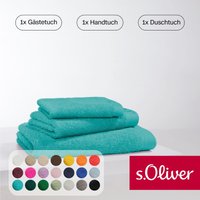 s.Oliver Handtuch Set "s.Oliver, Premium Qualität, 600 gr/m²,", Set, 3 tlg., Walkfrottier, 1 Gästetuch 30x50 cm, 1 Handtuch 50x100 cm, 1 Duschtuch 70x140 cm von s.Oliver