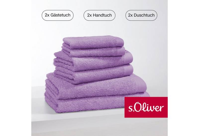 s.Oliver Handtuch Set s. Oliver, besonders weich und saugfähig, Walkfrottier (Set, 6-St), 2 Gästetücher 30x50, 2 Handtücher 50x100, 2 Duschtücher 70x140 von s.Oliver