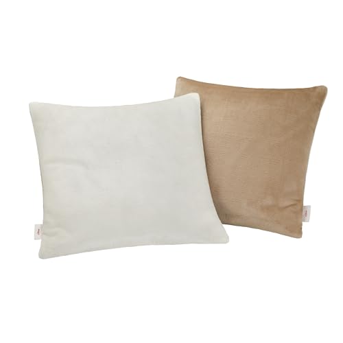 s.Oliver Doublesoft Kissenbezug 50x50 cm - super kuschelig & weich, Polyesterflausch 2 Stück beige von s.Oliver
