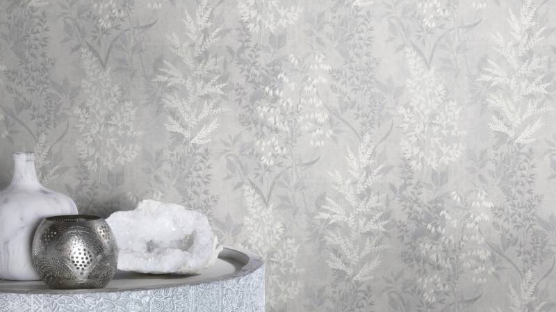 Rasch Papiertapete mit Blattranken, strukturiert, botanisch, (1 St), Blätter von Rasch