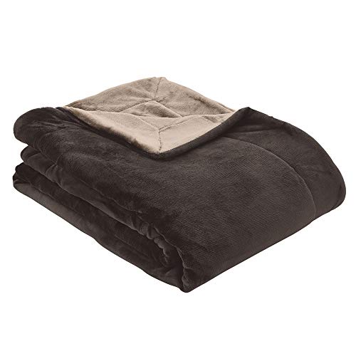 s.Oliver Doublesoft Kuscheldecke 150x200 - super kuschelig & warm, Polyesterflausch Decke Dunkelbraun braun von s.Oliver