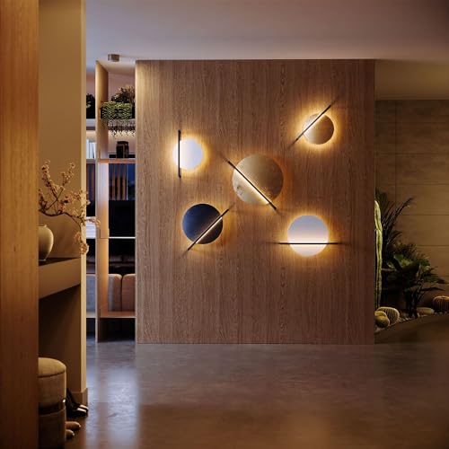 s.luce Artus LED Wandleuchte & Deckenlampe Effektlampe Wandlampe Deckenleuchte, Farbe:Gold, Größe:Ø 40cm von s`luce