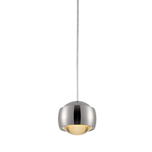 s.luce Beam LED Hängeleuchte mit Glaslinse Rund Ø 8cm, Farbe:Aluminium von s`luce
