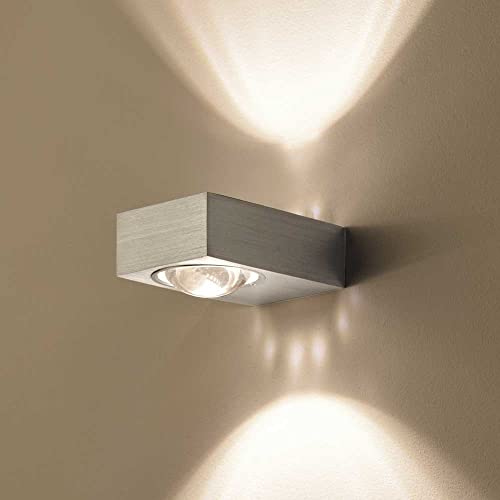 s.luce Beam X moderne Wandleuchte Up & Down eckig Wandlampe Flurlampe Flurleuchte, Farbe:Aluminium von s`luce