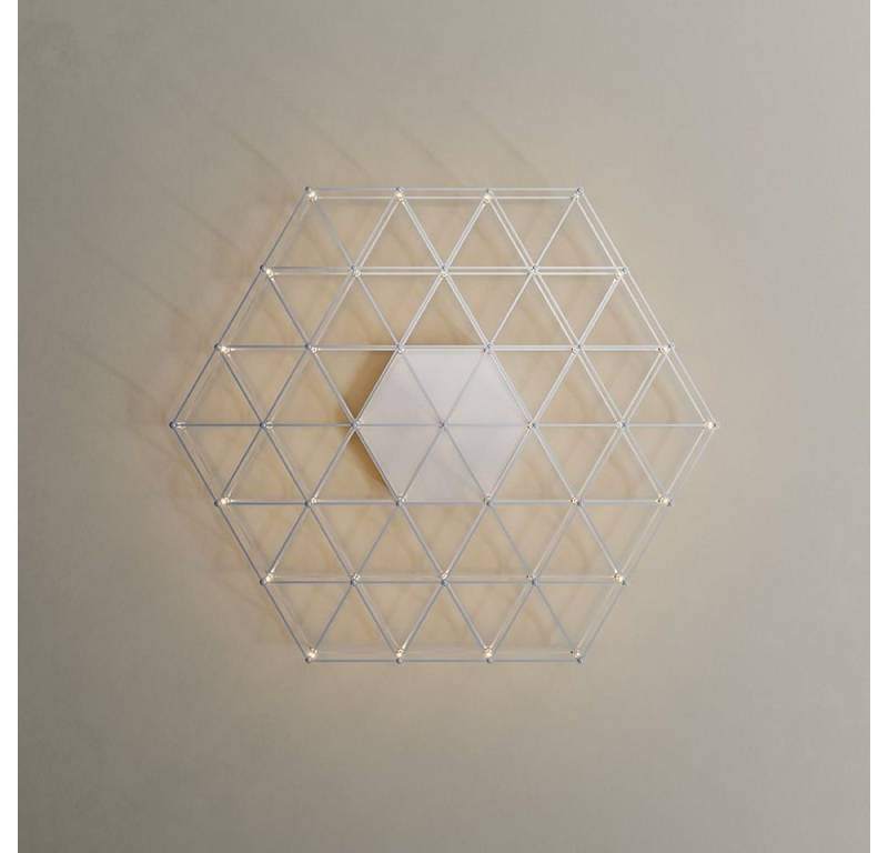s.luce Deckenleuchte Atom eckige LED Effekt Wand- & Deckenleuchte Chrom, Warmweiß von s.luce
