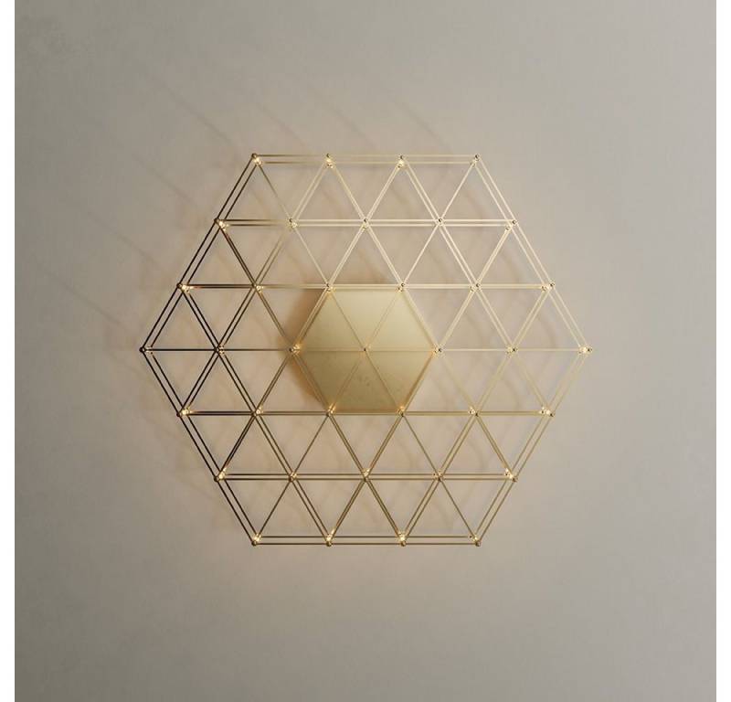 s.luce Deckenleuchte Atom eckige LED Effekt Wand- & Deckenleuchte Gold, Warmweiß von s.luce