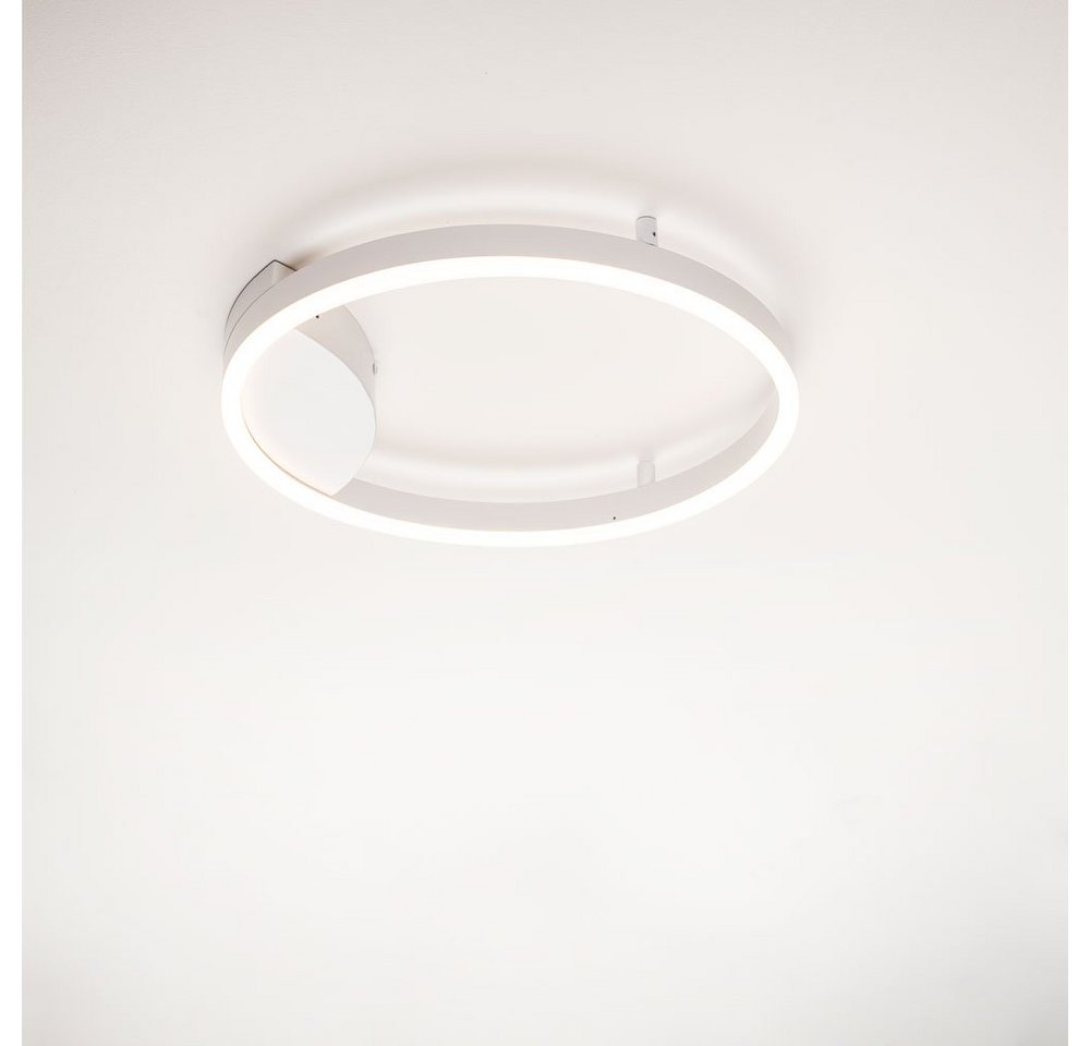 s.luce Deckenleuchte LED Deckenlampe & Wandlampe Ring 40 Dimmbar Weiß, Warmweiß von s.luce