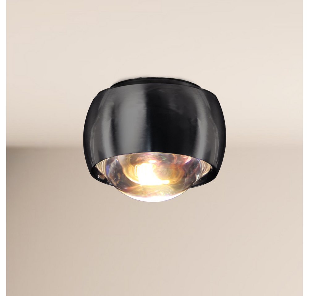 s.luce Deckenleuchte LED Deckenleuchte Beam mit Linse Ø 8cm Schwarz, Warmweiß von s.luce