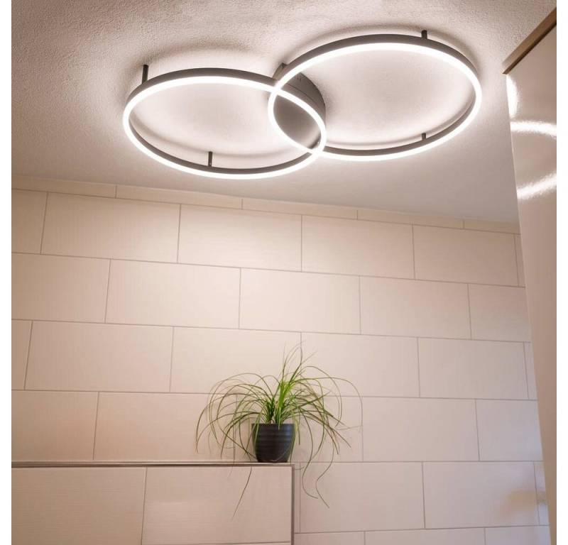 s.luce Deckenleuchte LED Deckenleuchte Ring 2-flammig Weiß, Warmweiß von s.luce