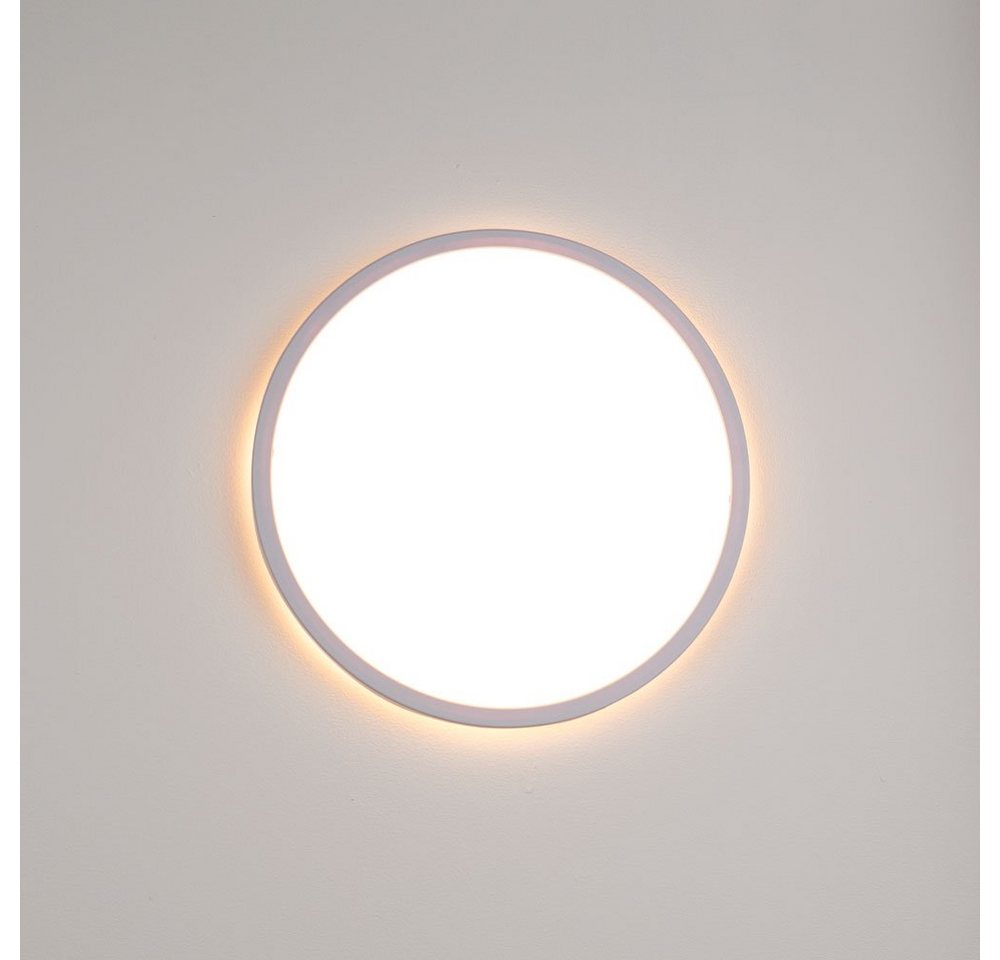 s.luce Deckenleuchte LED Disk 35cm Warmweiß dimmbar Weiß, Warmweiß von s.luce