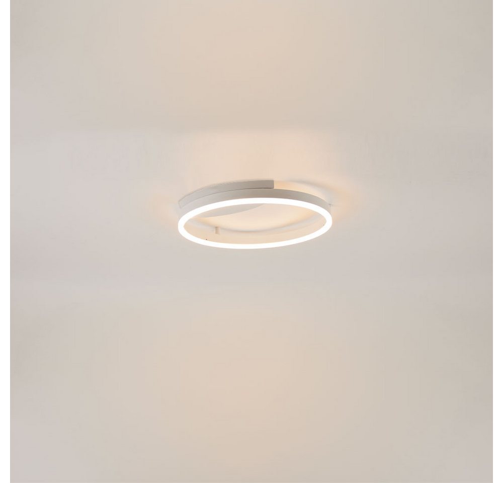s.luce Deckenleuchte LED Ring Wandlampe & Deckenleuchte Dimmbar modern rund Weiß, Warmweiß von s.luce