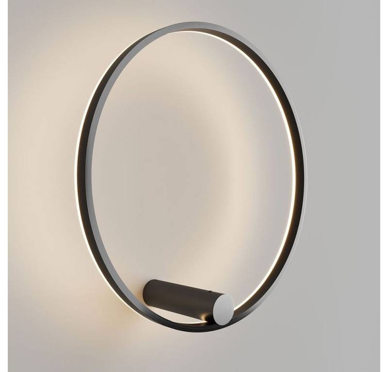 s.luce Deckenleuchte LED Wand- & Deckenleuchte Ring Air rund indirekt Ø 60cm Schwarz, Warmweiß von s.luce