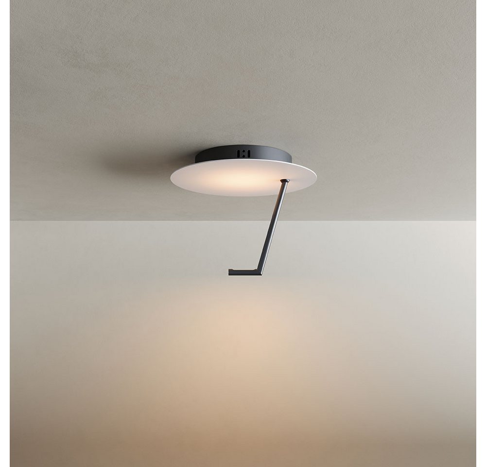 s.luce Deckenleuchte LED Wandlampe Deckenlampe Hook Weiß, Warmweiß von s.luce