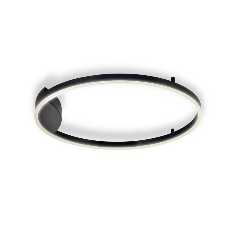 s.luce Deckenleuchte LED Wandlampe & Deckenlampe Ring 60 Dimmbar Schwarz, Warmweiß von s.luce